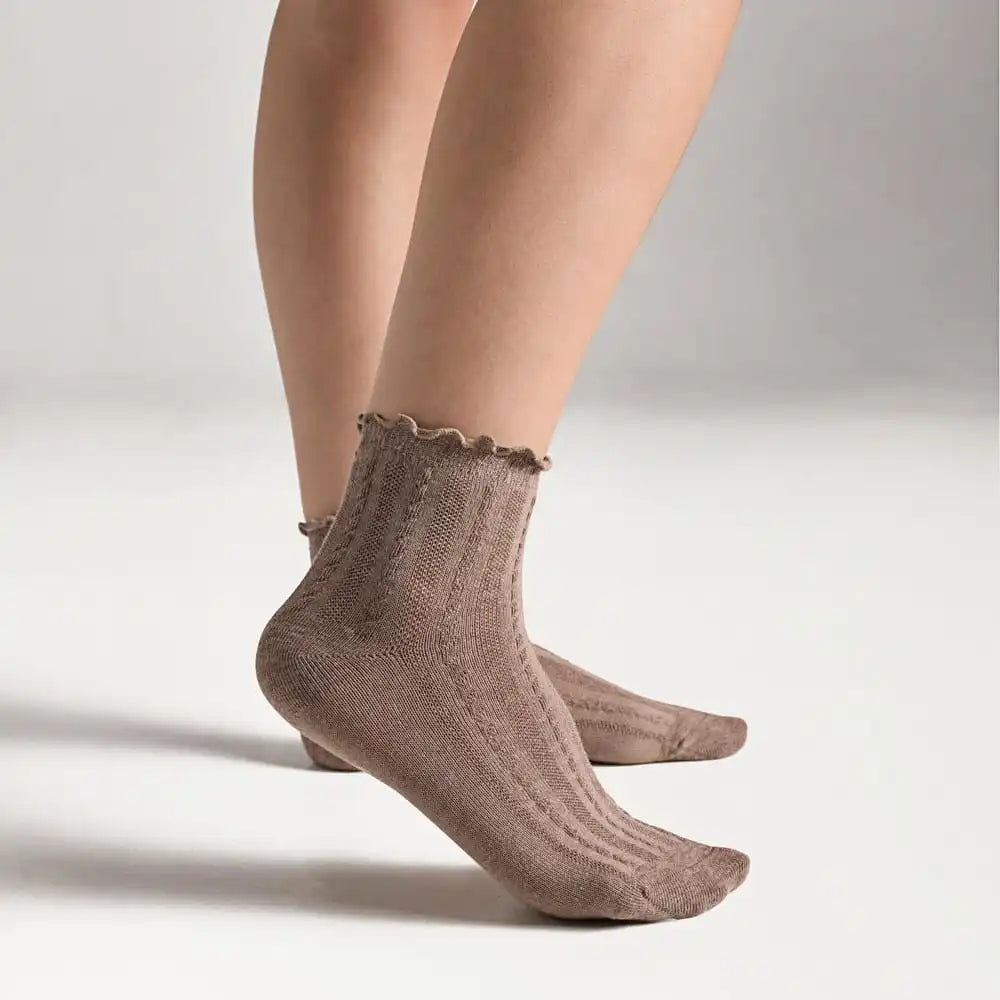 3 Pack Cotton Blend Pointelle Anklet