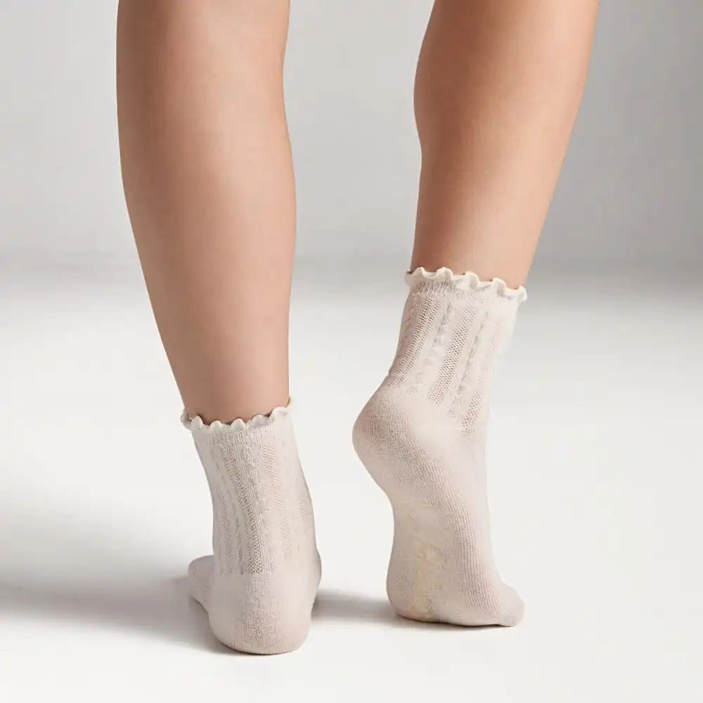 3 Pack Cotton Blend Pointelle Anklet