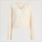 Deep V-Neck High Rib Sweater