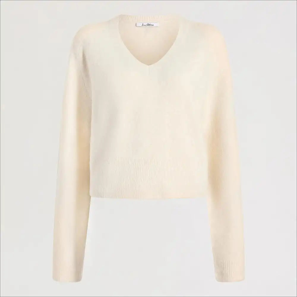 Deep V-Neck High Rib Sweater