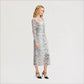 Snakeskin Ruched Maxi Dress