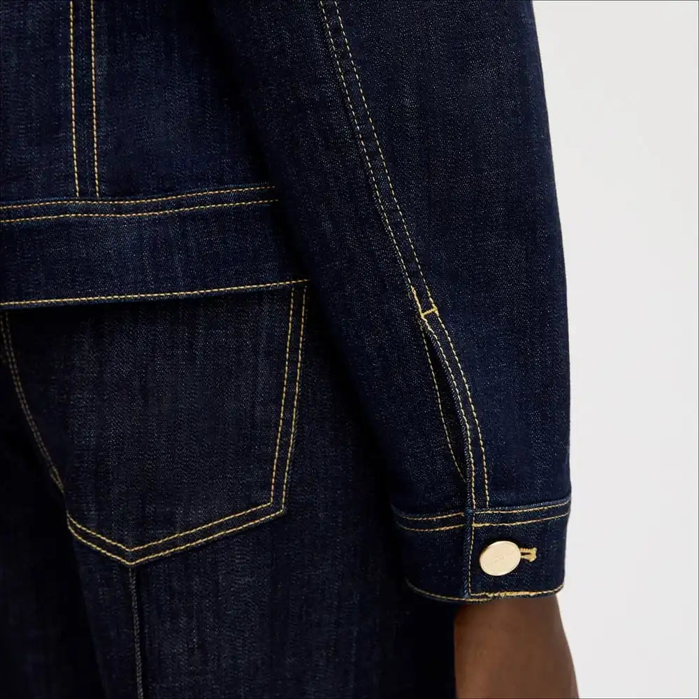 Cinch Waist Denim Jacket