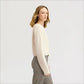 Deep V-Neck High Rib Sweater