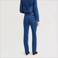 Horse Print High Rise Straight Jean