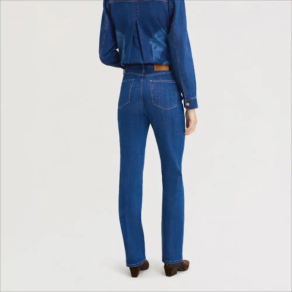 Horse Print High Rise Straight Jean