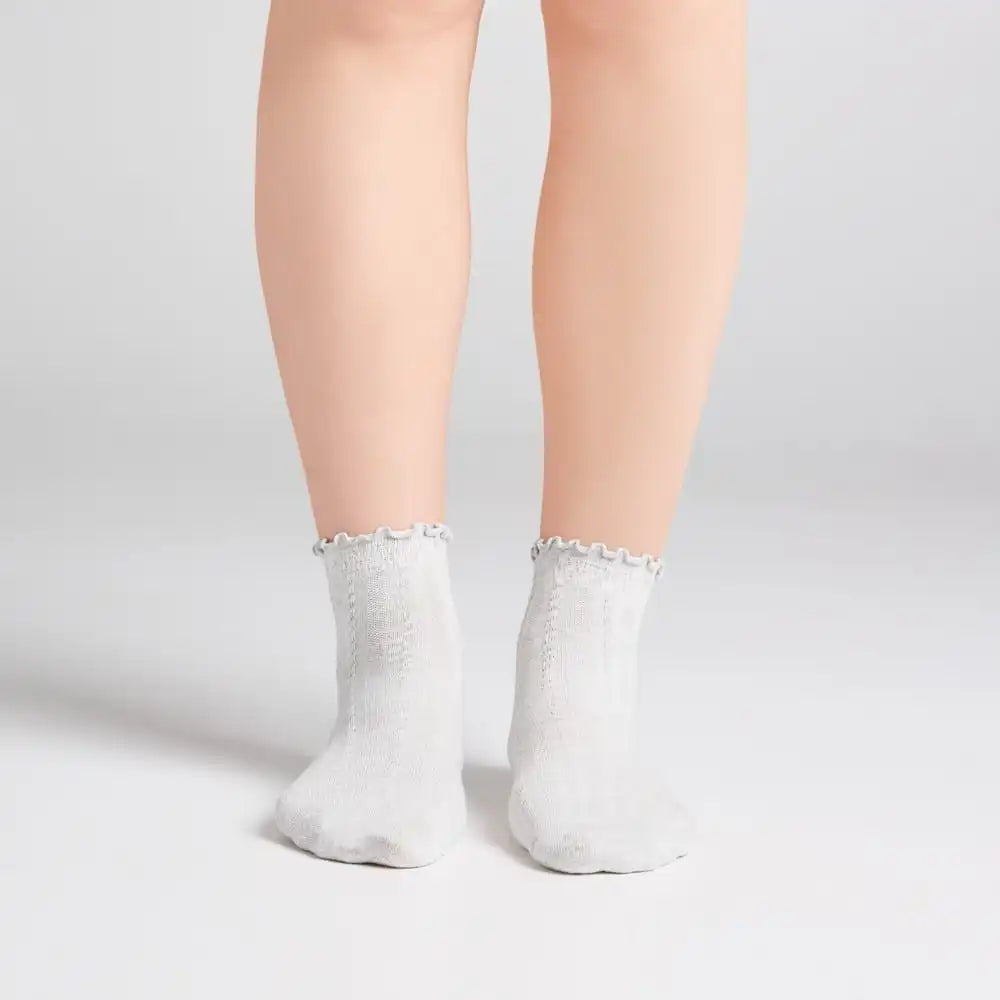 3 Pack Cotton Blend Pointelle Midanklet