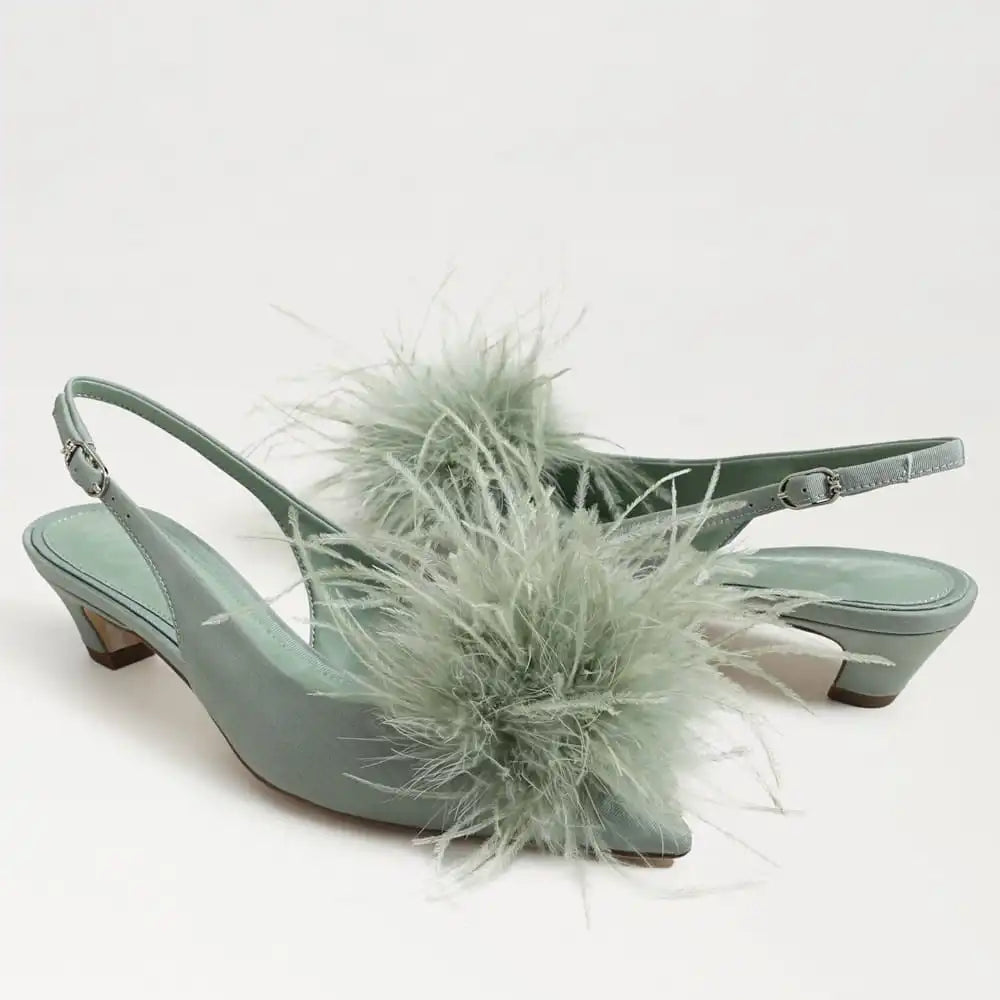 Finch Feather Slingback Pump